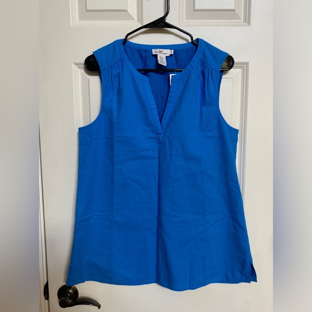 Vineyard Vines Women’s Sleeveless Blue Blouse - Size M NWT